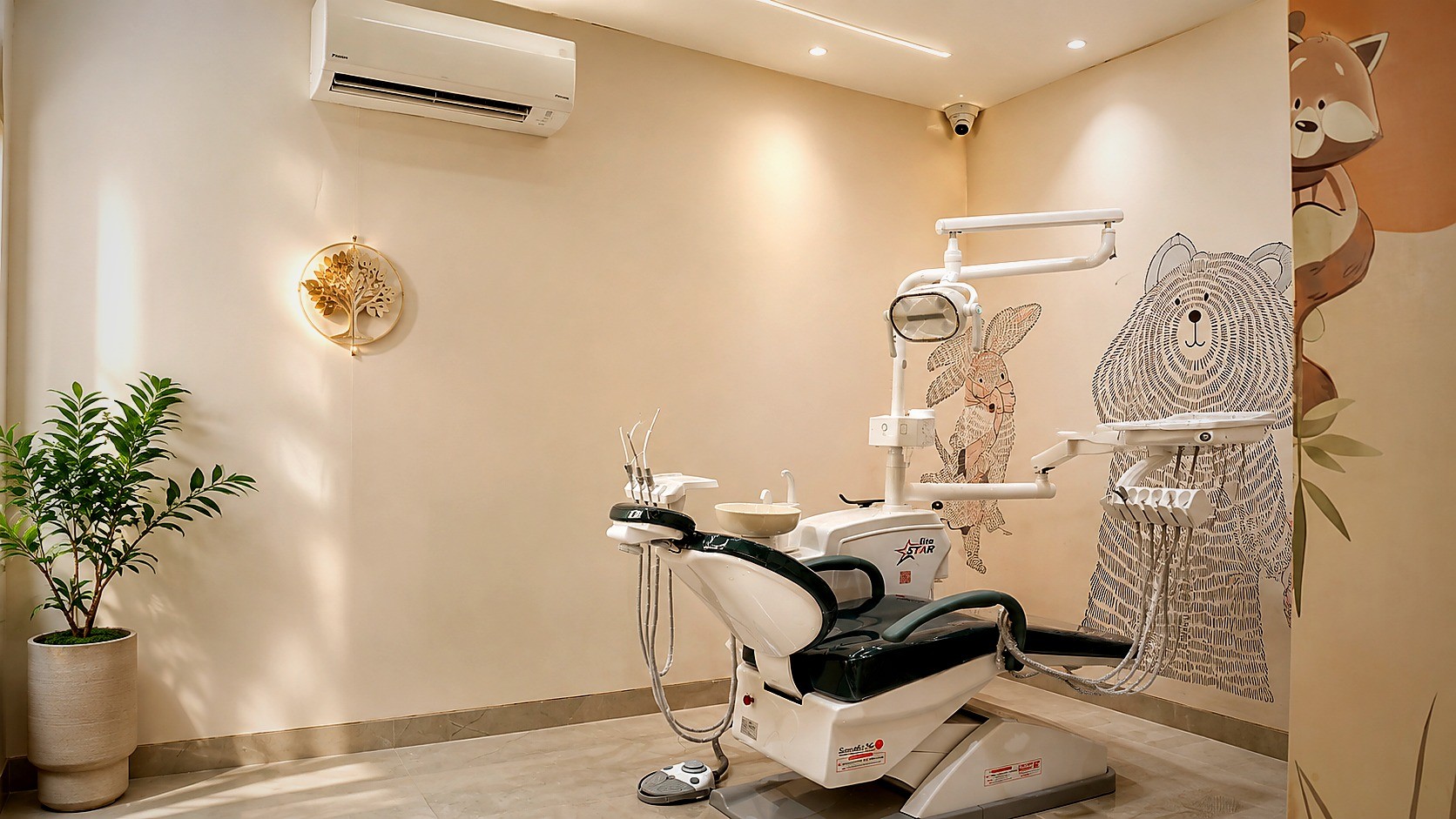 Pediatric Dentist with child receiving conscious sedation at Cédar Dentistry
