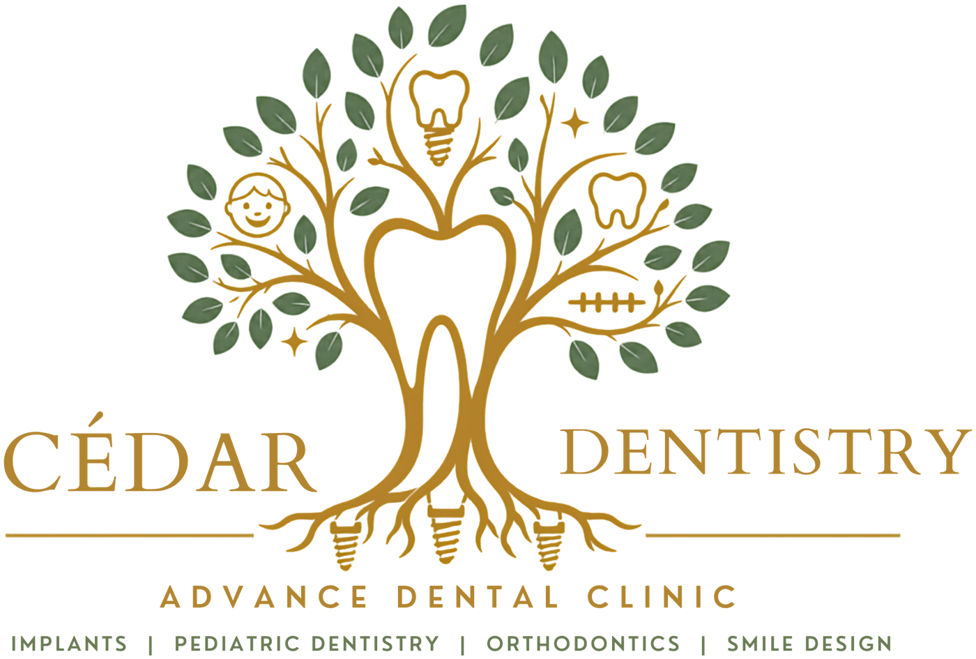 Cédar Dentistry seal — Implants, Pediatric Dentistry, Orthodontics, Smile Design
